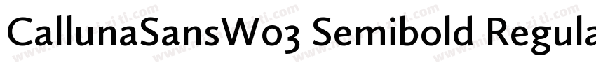 CallunaSansW03 Semibold Regular字体转换